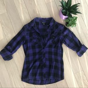 🌸 2/$15 | Streetwear Society | Purple Checkered Flannel